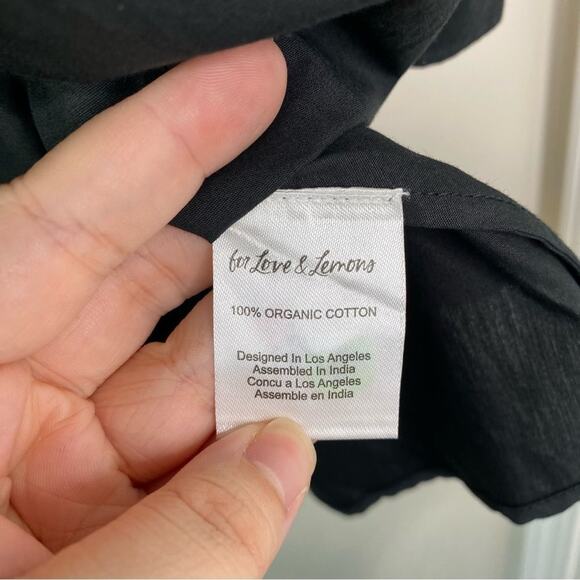 For Love & Lemons NWT Black Ruth Mini Dress Large - Picture 6 of 11